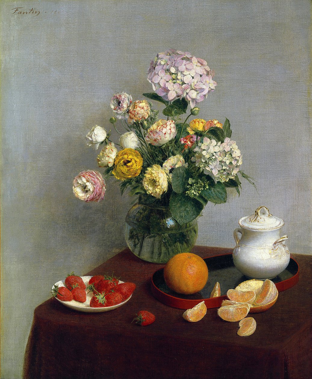 Flowers and Fruit by Henri Fantin Latour