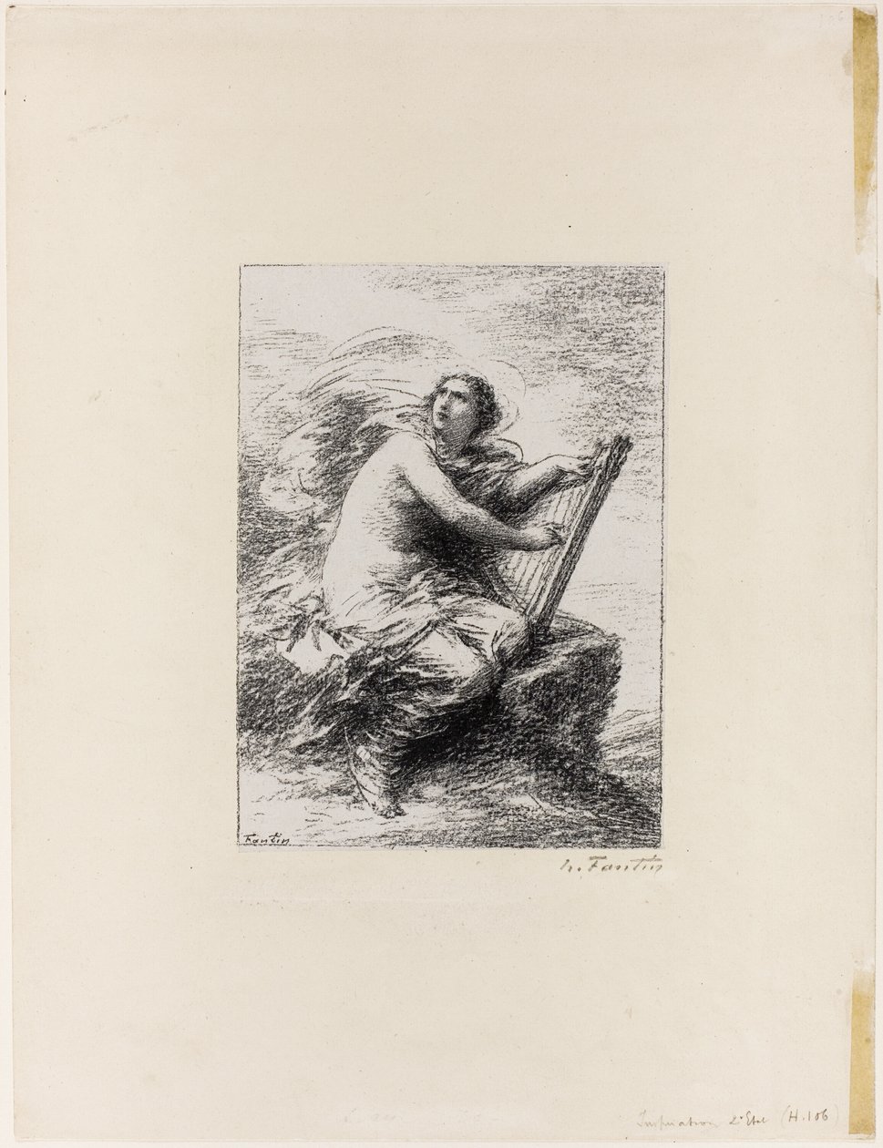 Inspiration, First Plate by Ignace Henri Jean Fantin Latour