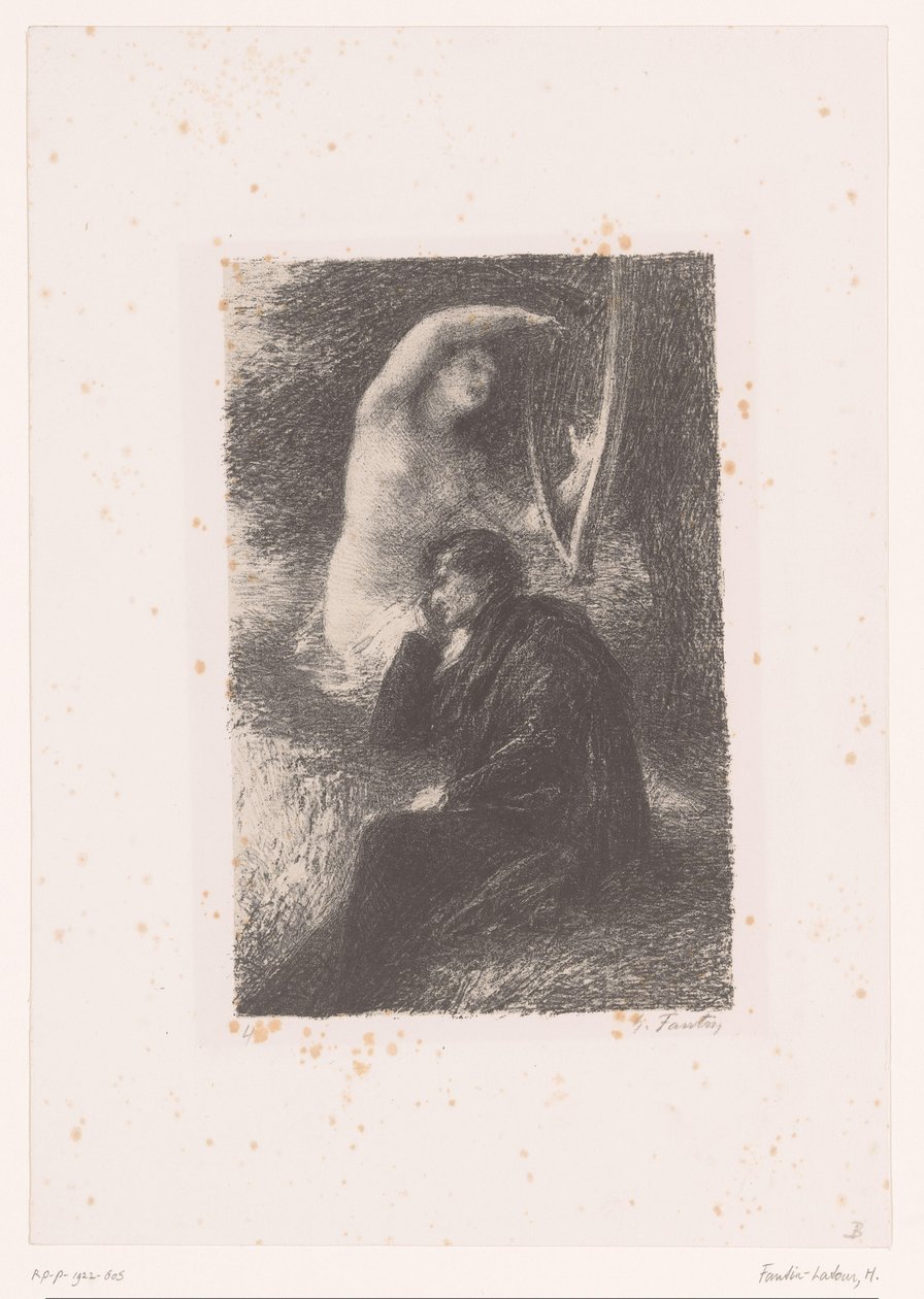 Lelio Listens to the Sounds of a Harp by Ignace Henri Jean Fantin Latour