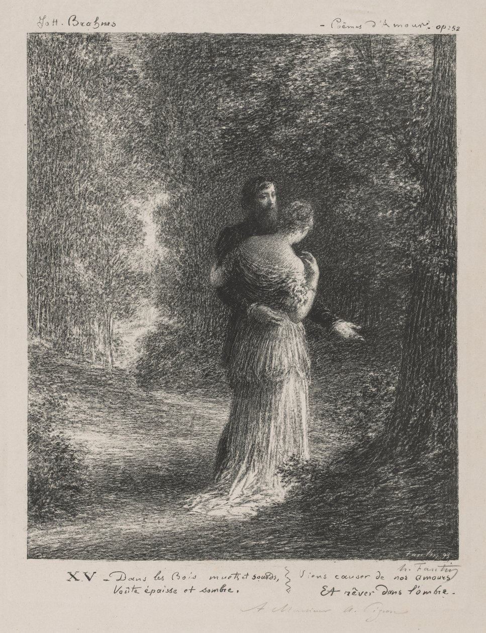 Love Poems (Third Plate) by Ignace Henri Jean Fantin Latour