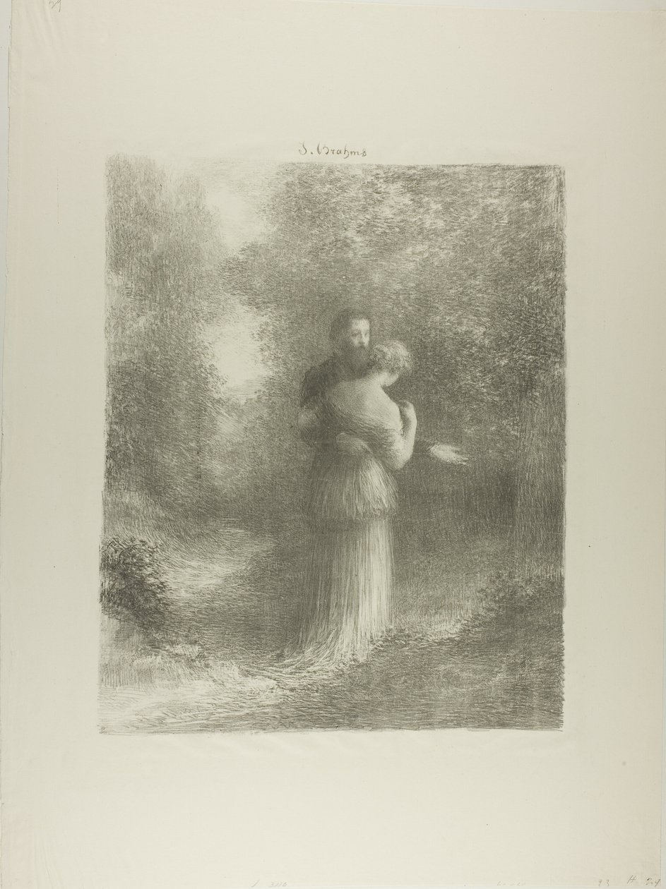 Love Poems, first plate by Ignace Henri Jean Fantin Latour