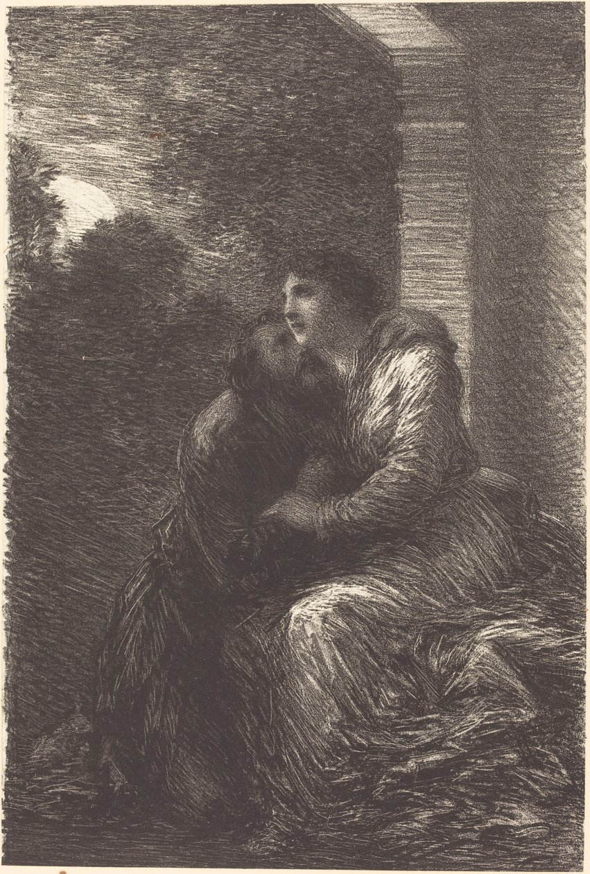 Love Scene from Act III of "Lohengrin" by Ignace Henri Jean Fantin Latour