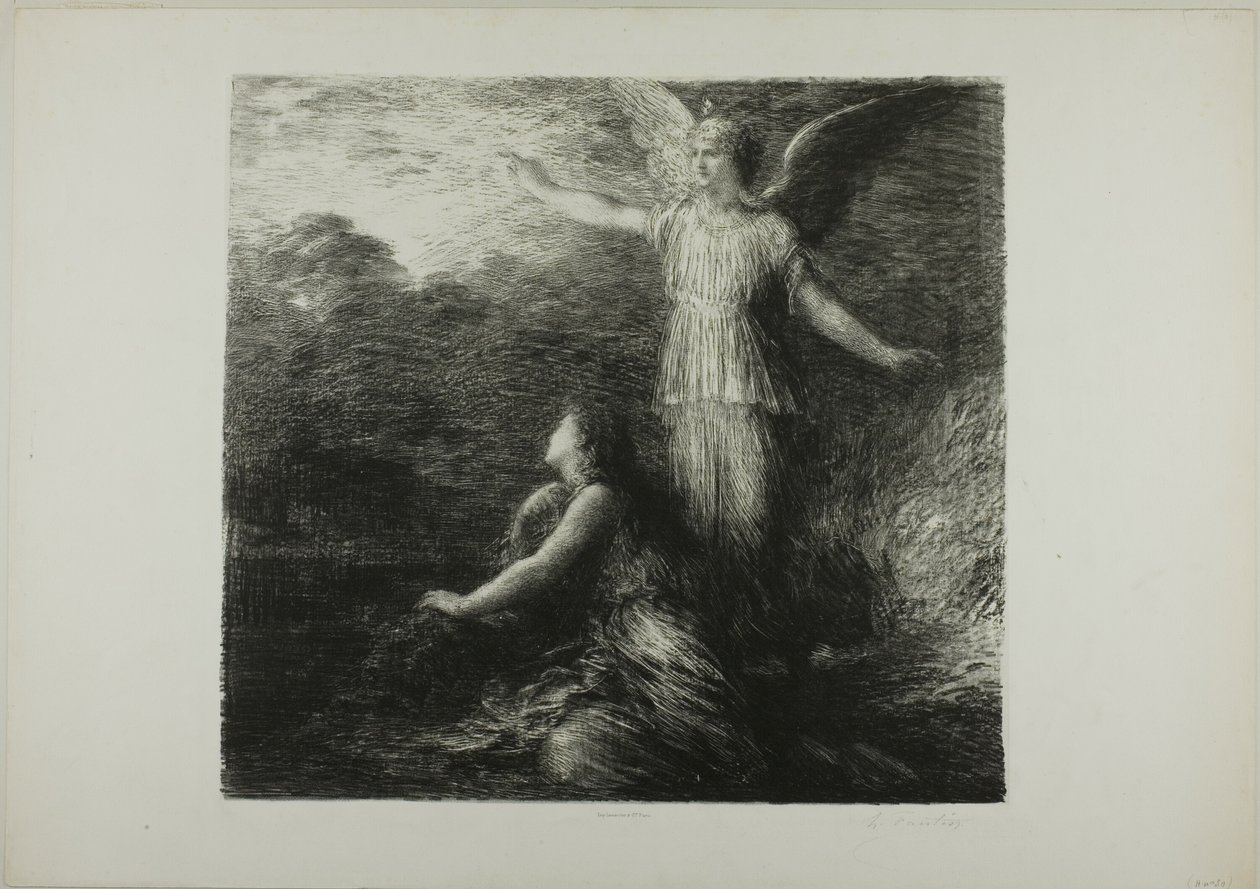 Paradise and the Peri (Opening), first plate by Ignace Henri Jean Fantin Latour