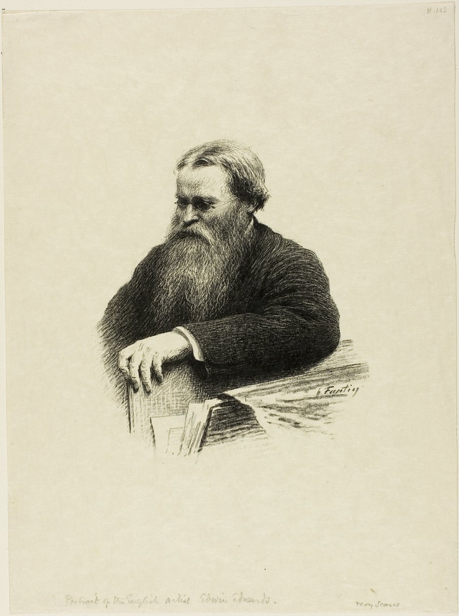 Portrait of the Artist Edwin Edwards by Ignace Henri Jean Fantin Latour