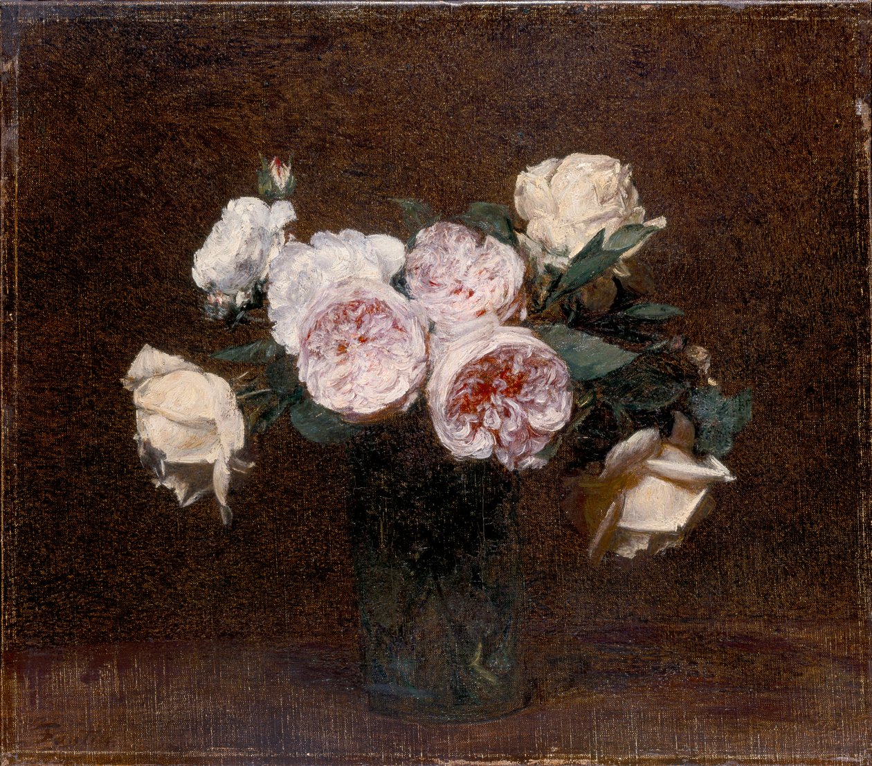 Still Life: pink, white and yellow Roses, 1894 by Ignace Henri Jean Fantin Latour