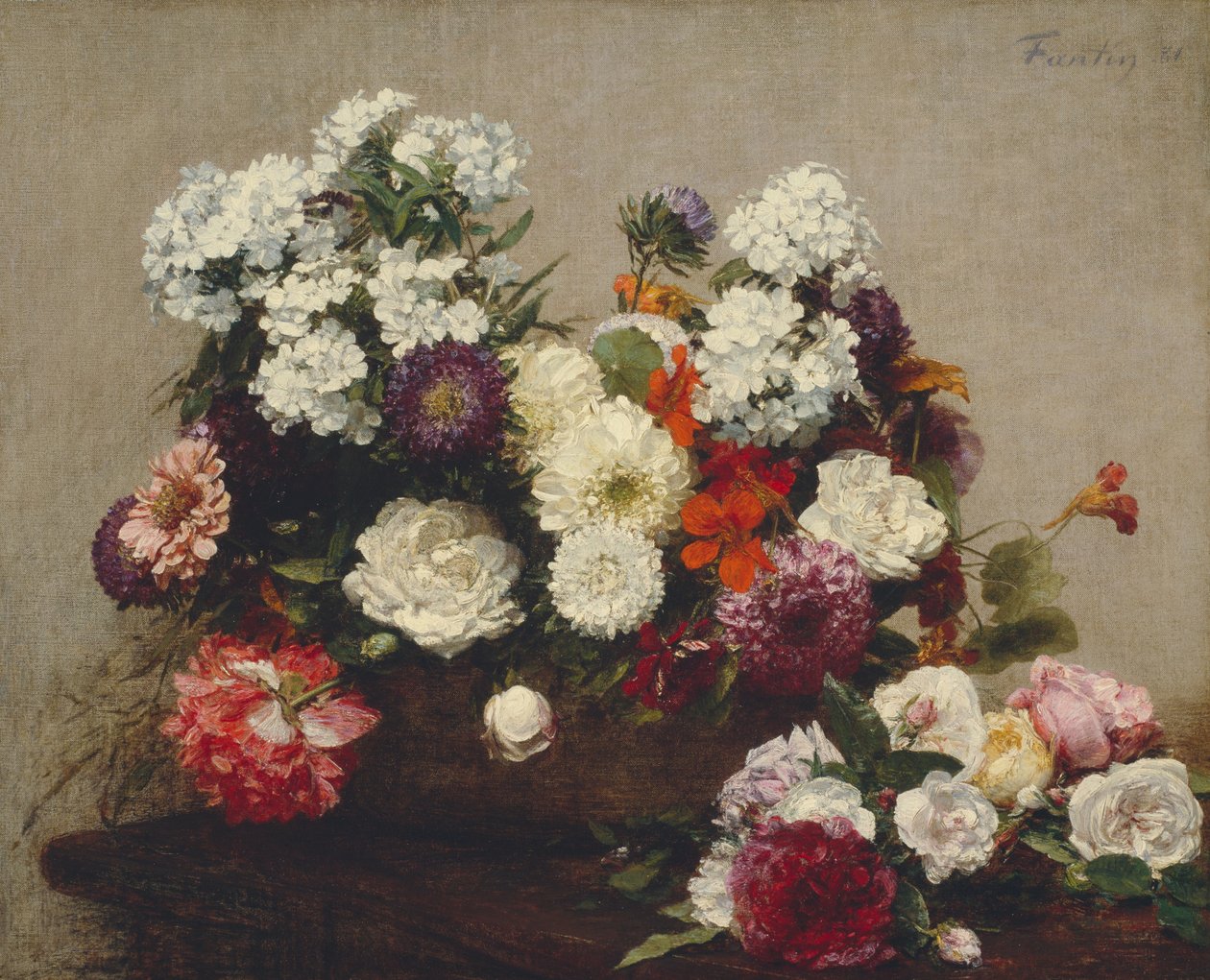 Still Life with Flowers by Henri Fantin Latour