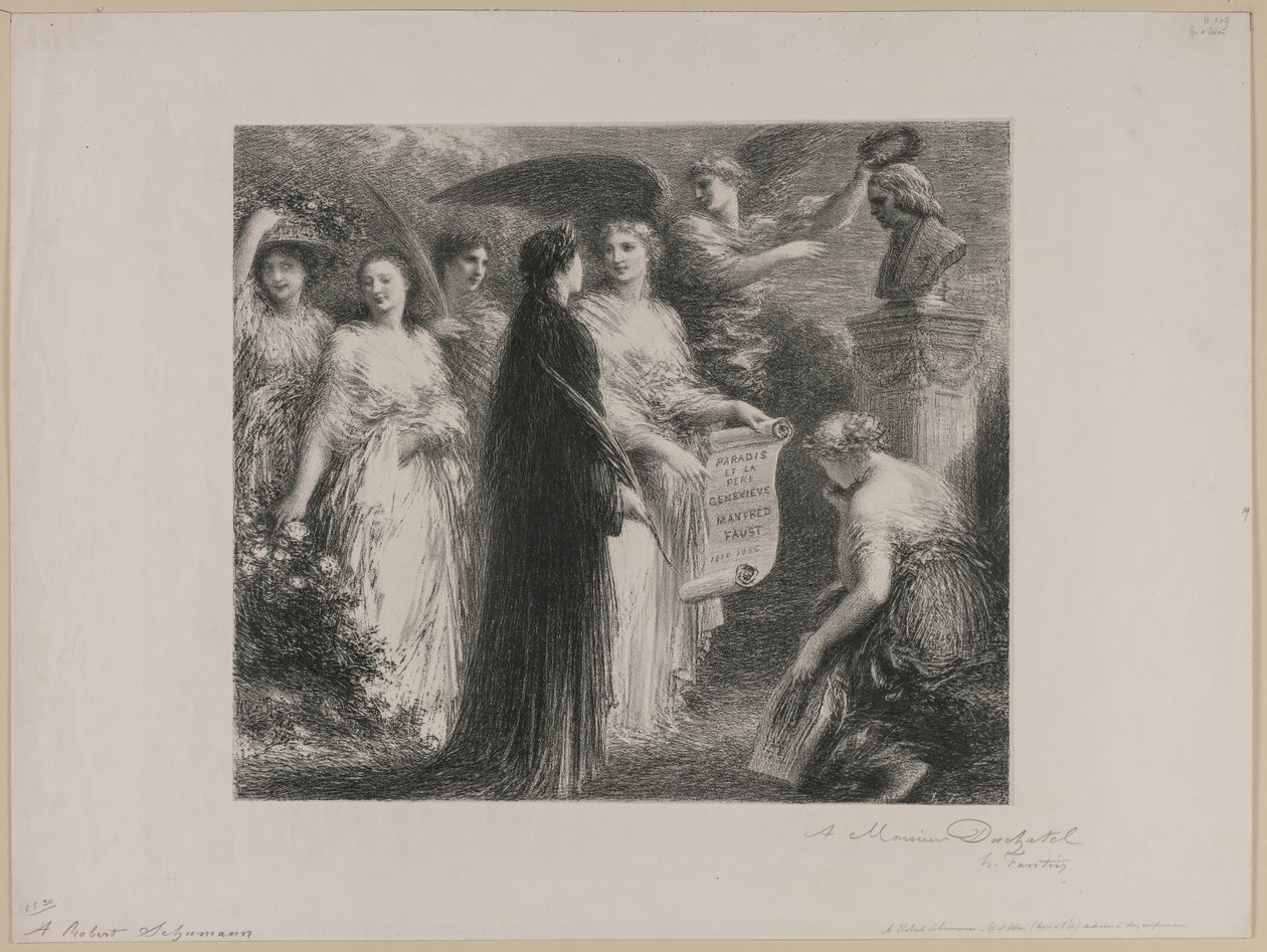 To Robert Schumann by Ignace Henri Jean Fantin Latour