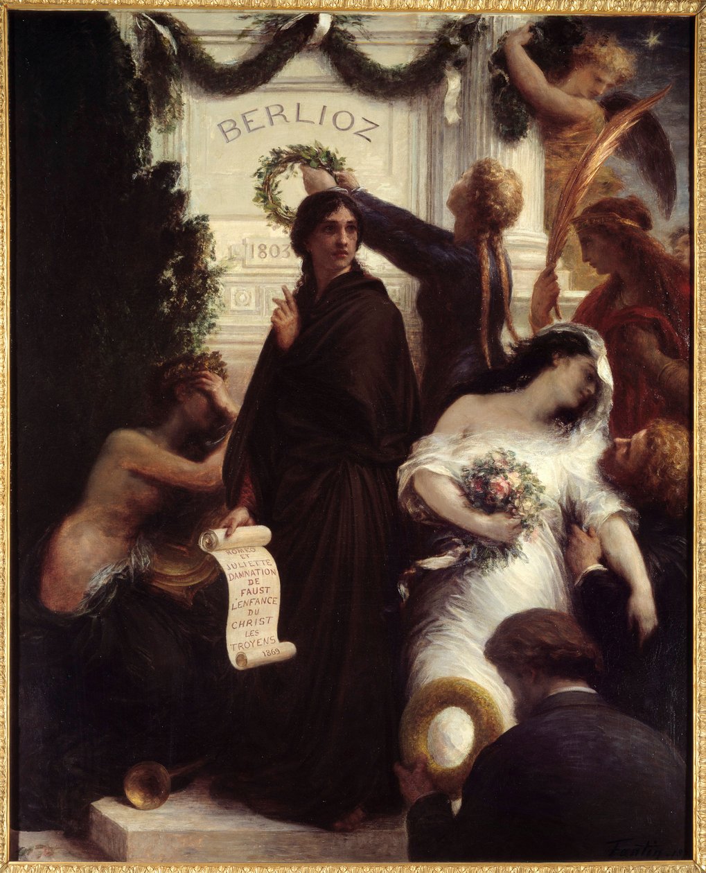 Tribute to Berlioz. Hector Berlioz, French Composer by Ignace Henri Jean Fantin Latour
