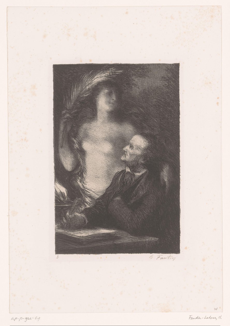 Wagner Looks Up at His Muse by Ignace Henri Jean Fantin Latour
