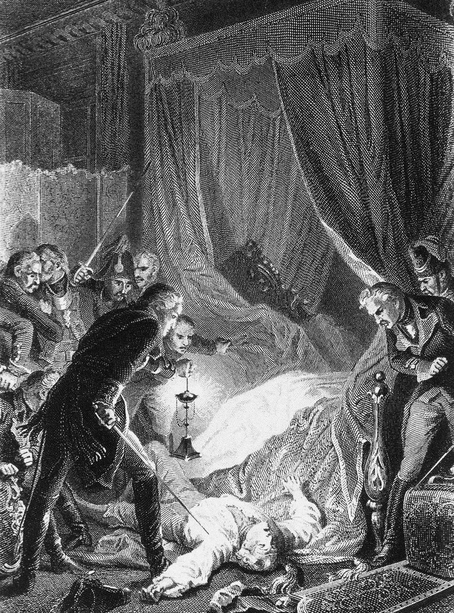The Assassination of Tsar Paul I on March 12, 1801, 1874 by Henri Felix Emmanuel Philippoteaux