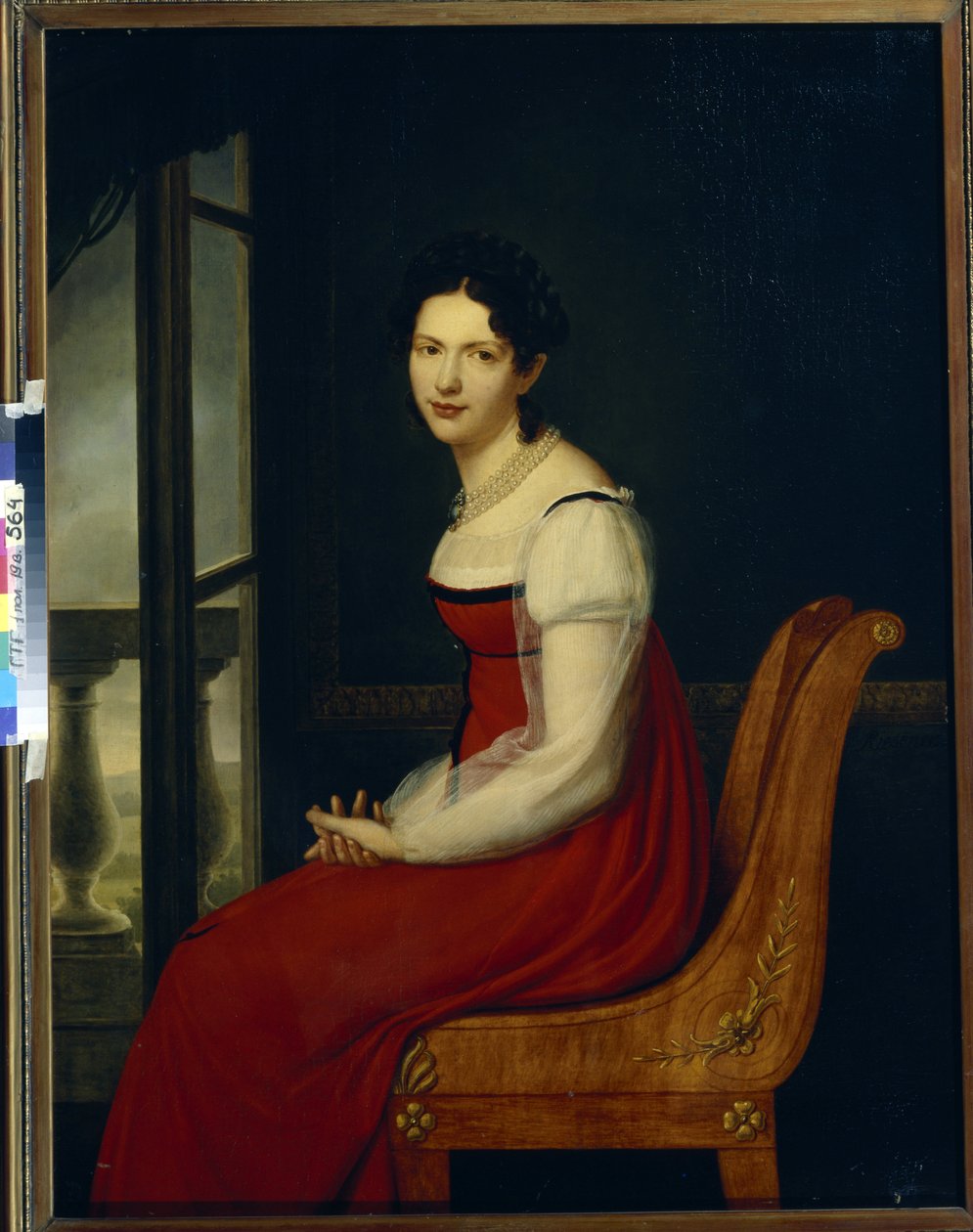 Portrait of Princess Varvara Sergeyevna Dolgorukova (1793-1833) - Painting by Henri Francois Riesener (Oil on Canvas) by Henri Francois Riesener
