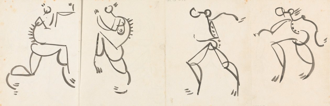 Frieze of Four Dancing Figures by Henri Gaudier Brzeska