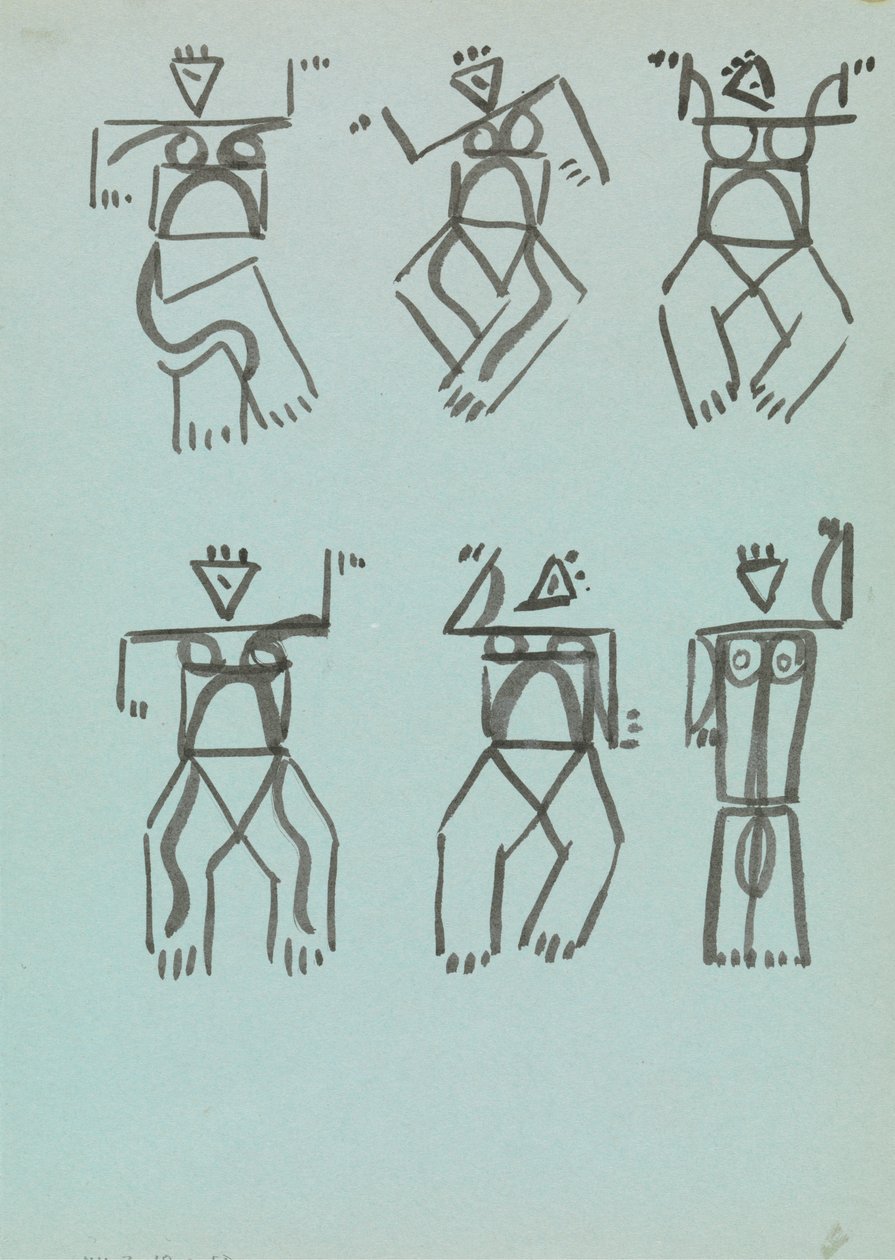 Six Studies of Dancing Figures by Henri Gaudier Brzeska