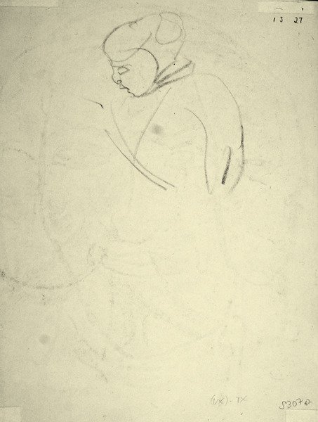 Study of a Woman looking down by Henri Gaudier Brzeska