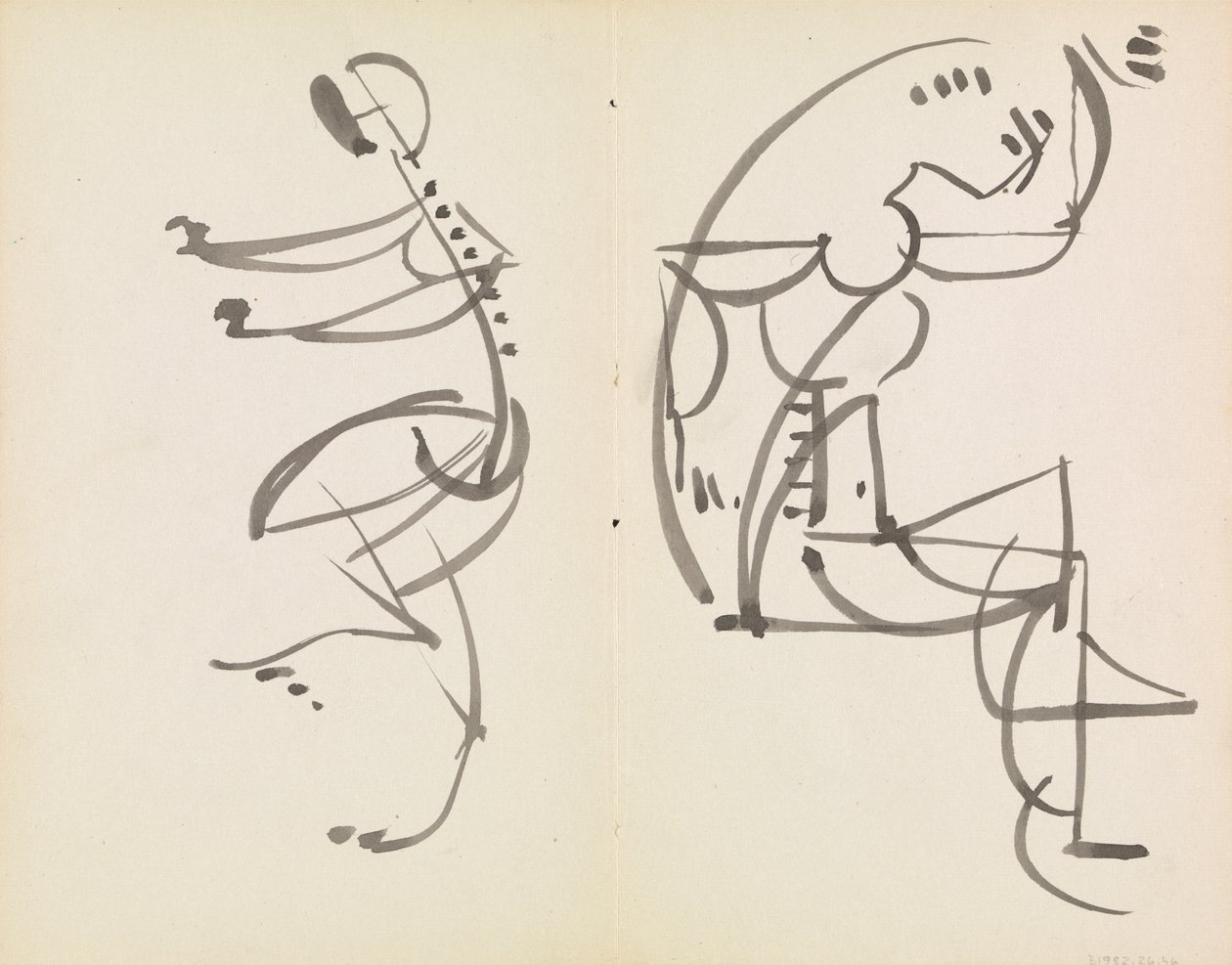 Two Figure Studies by Henri Gaudier Brzeska