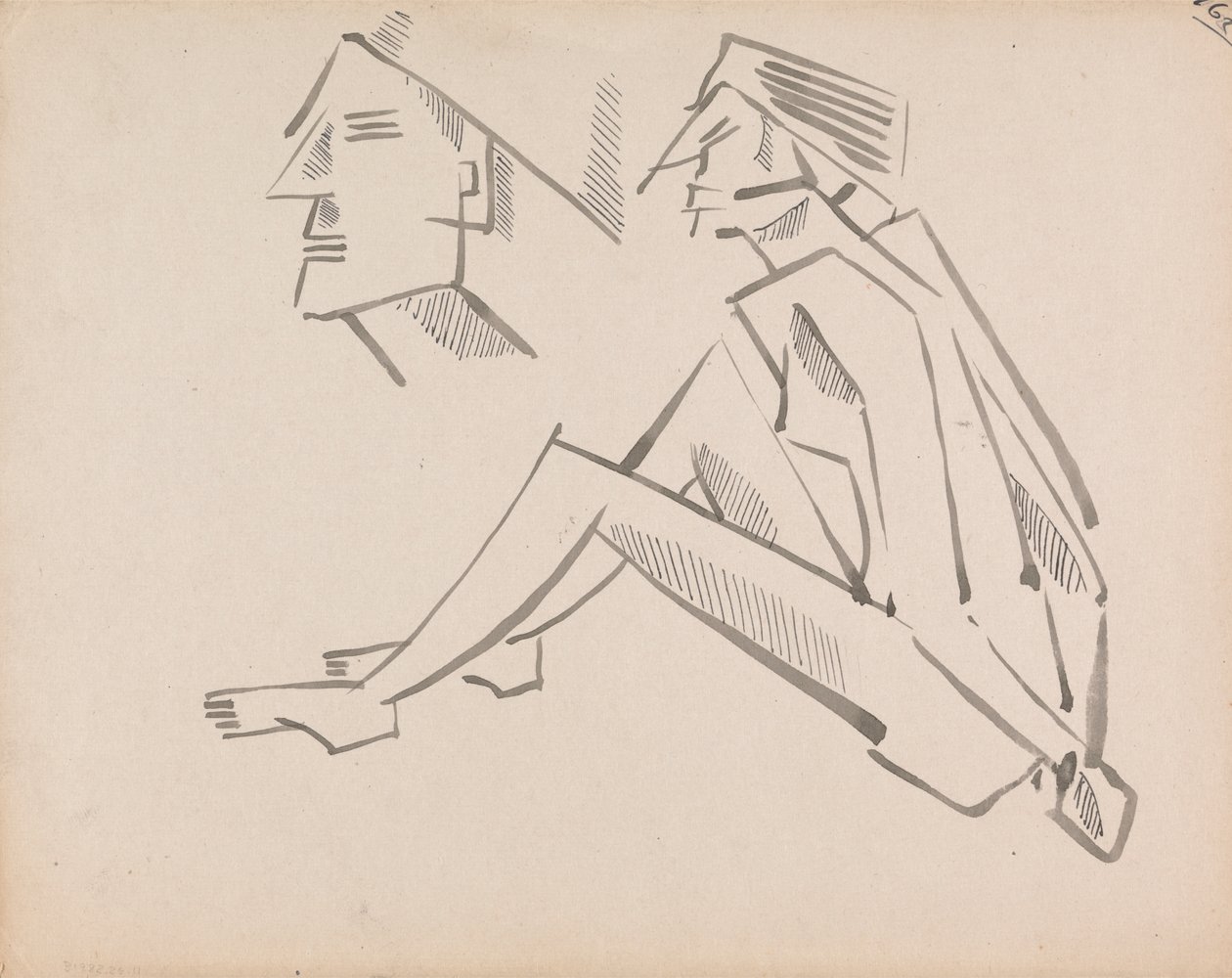 Two Figure Studies by Henri Gaudier-Brzeska