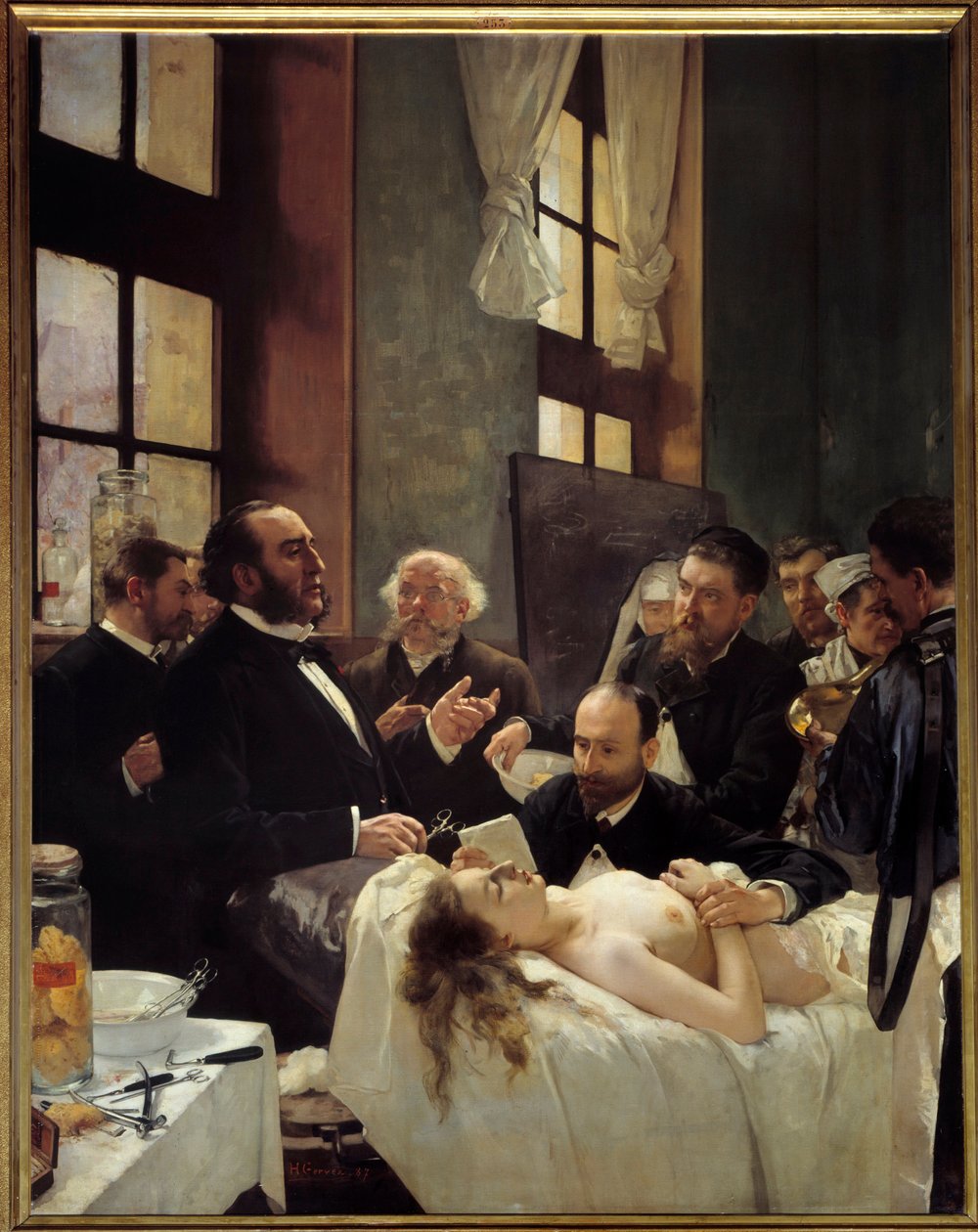 Dr. Jules Emile Pean Teaching at Saint Louis Hospital His Discovery of the Pinching of Ships (Before the Operation) by Henri Gervex
