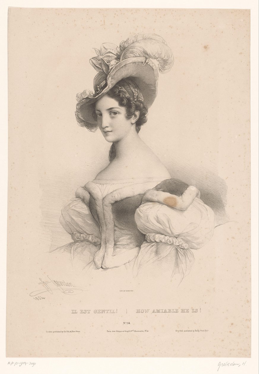 Young Woman with Amorous Thoughts by Henri Grevedon