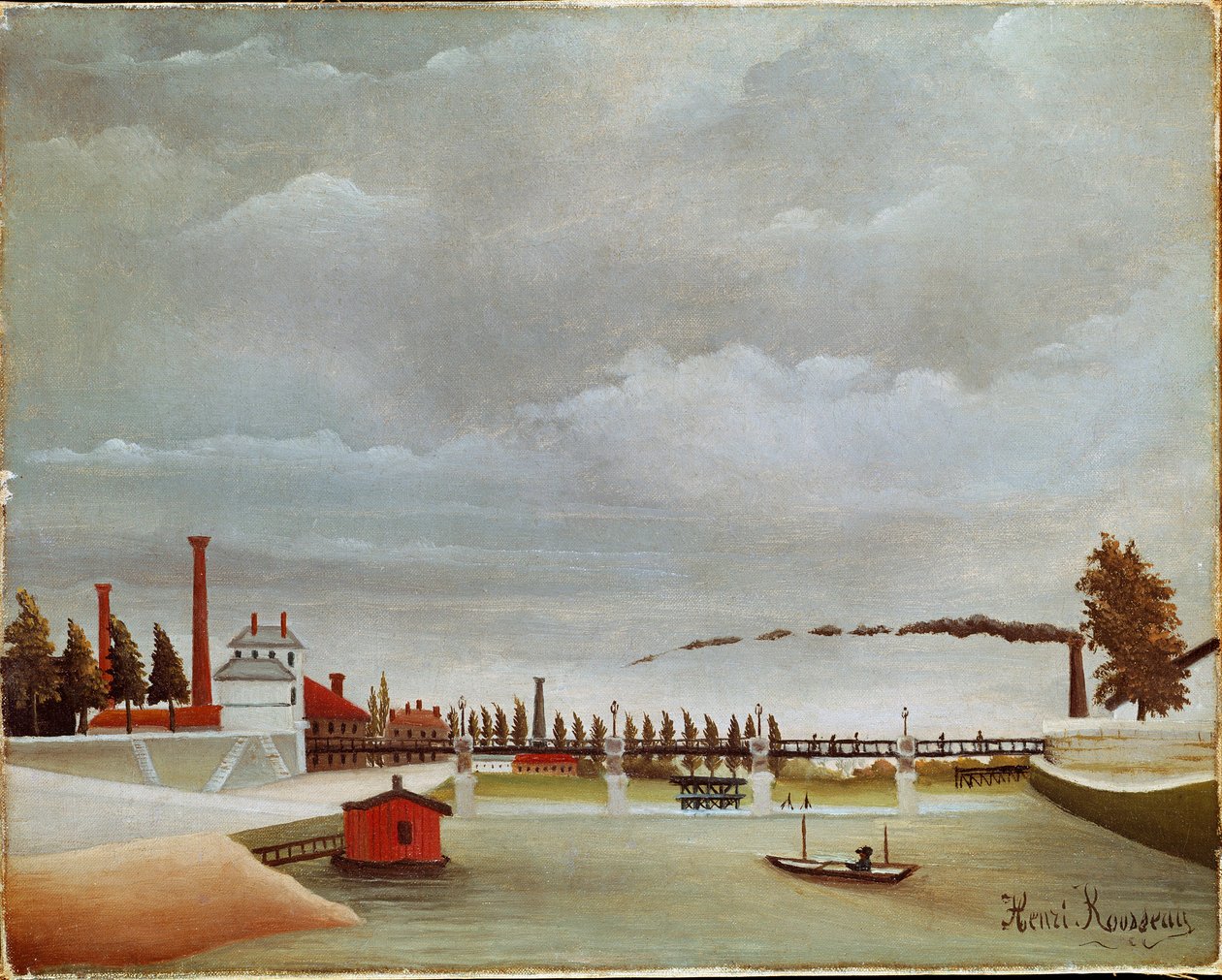 The Banks of the Seine by Henri J.F. Rousseau