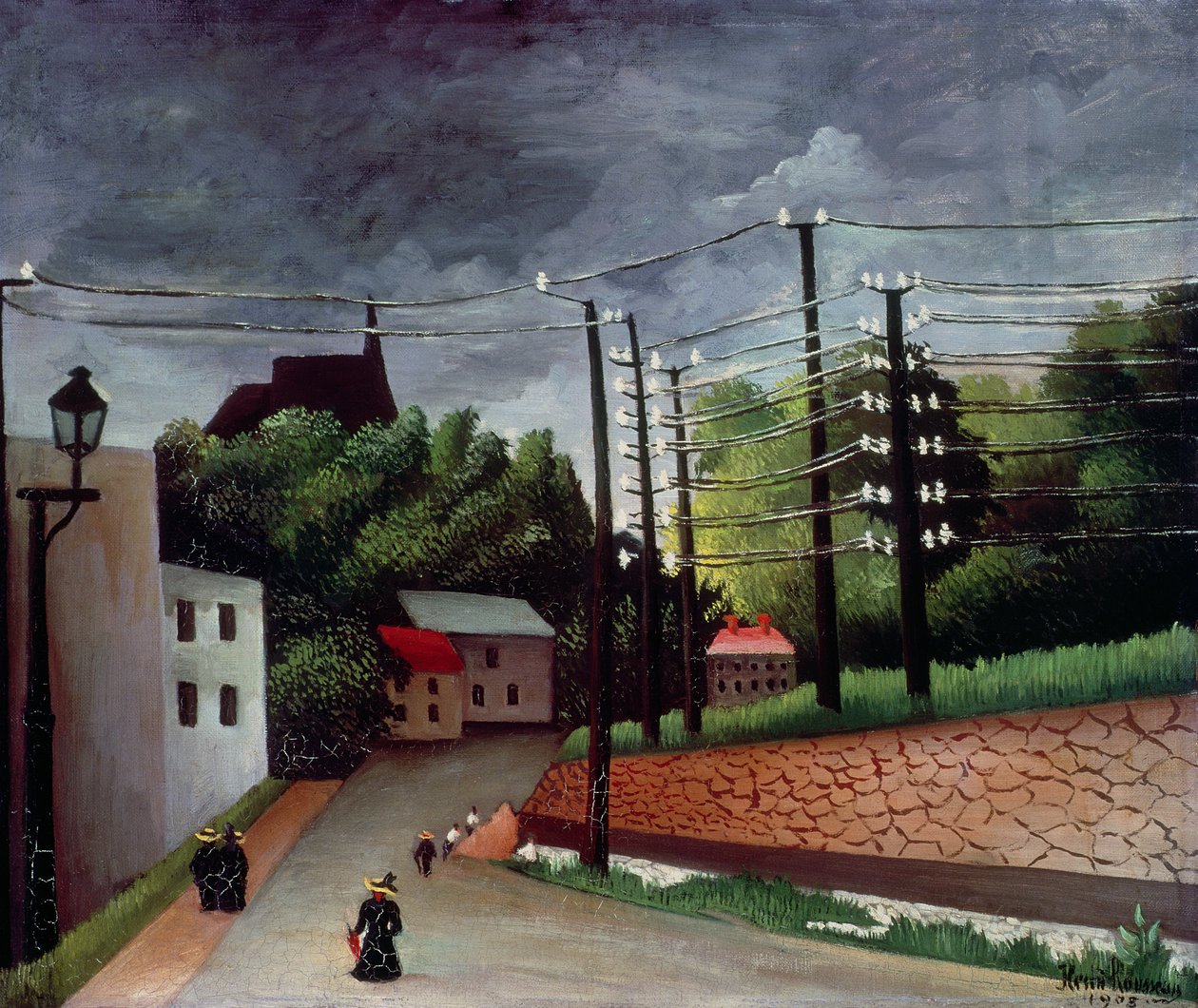 View of Malakoff, Hauts-de-Seine by Henri J.F. Rousseau