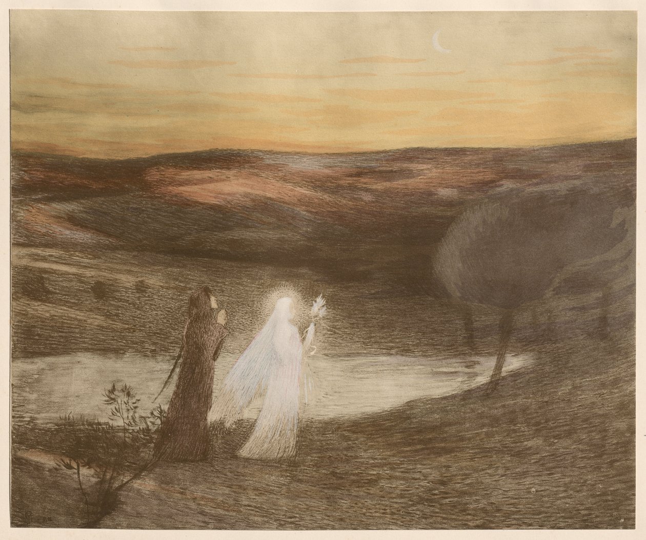 Dante Meets Beatrice by Henri Jean Guillaume Martin