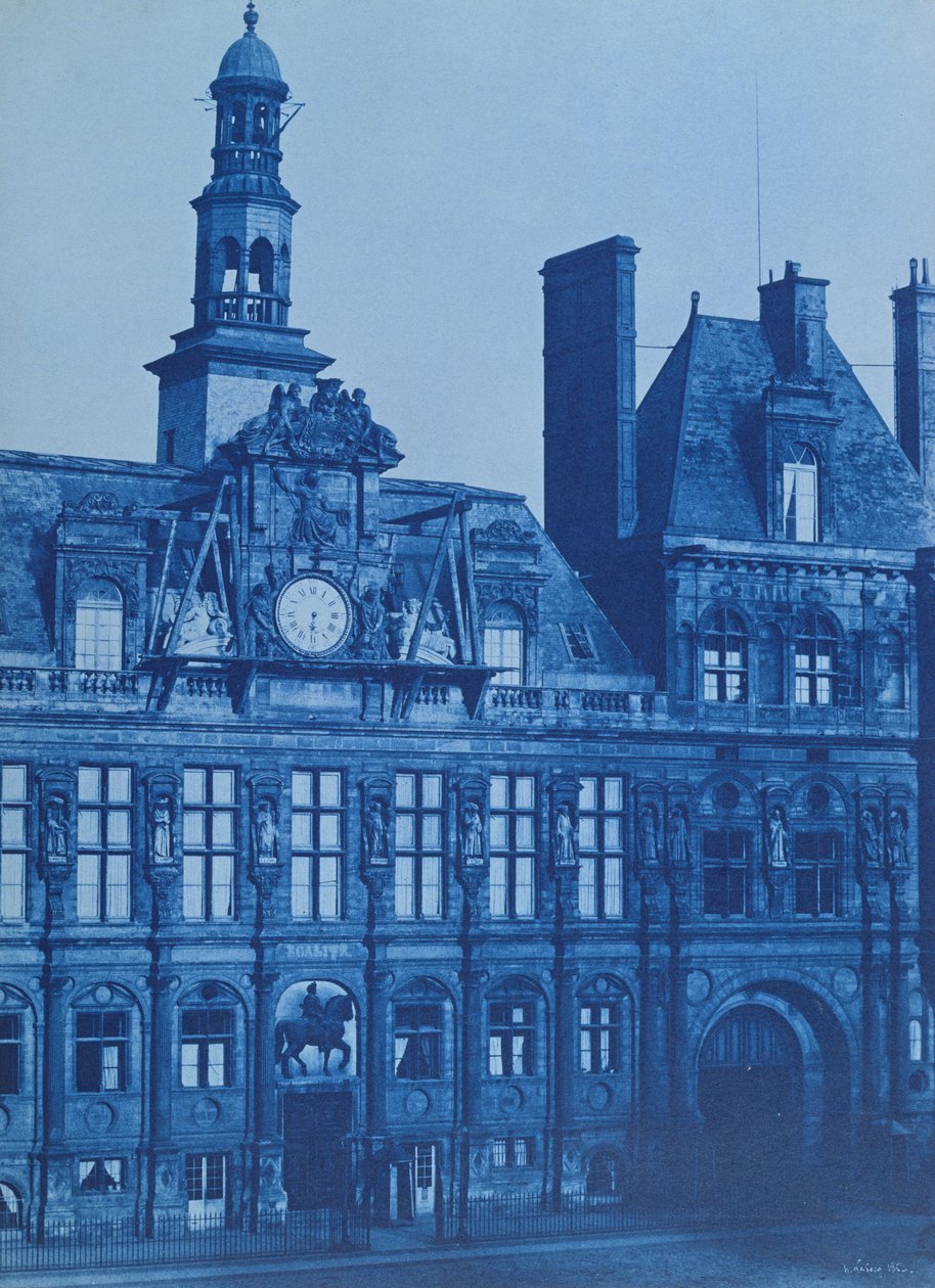 The Hotel de Ville in Paris by Henri Jean Louis Le Secq