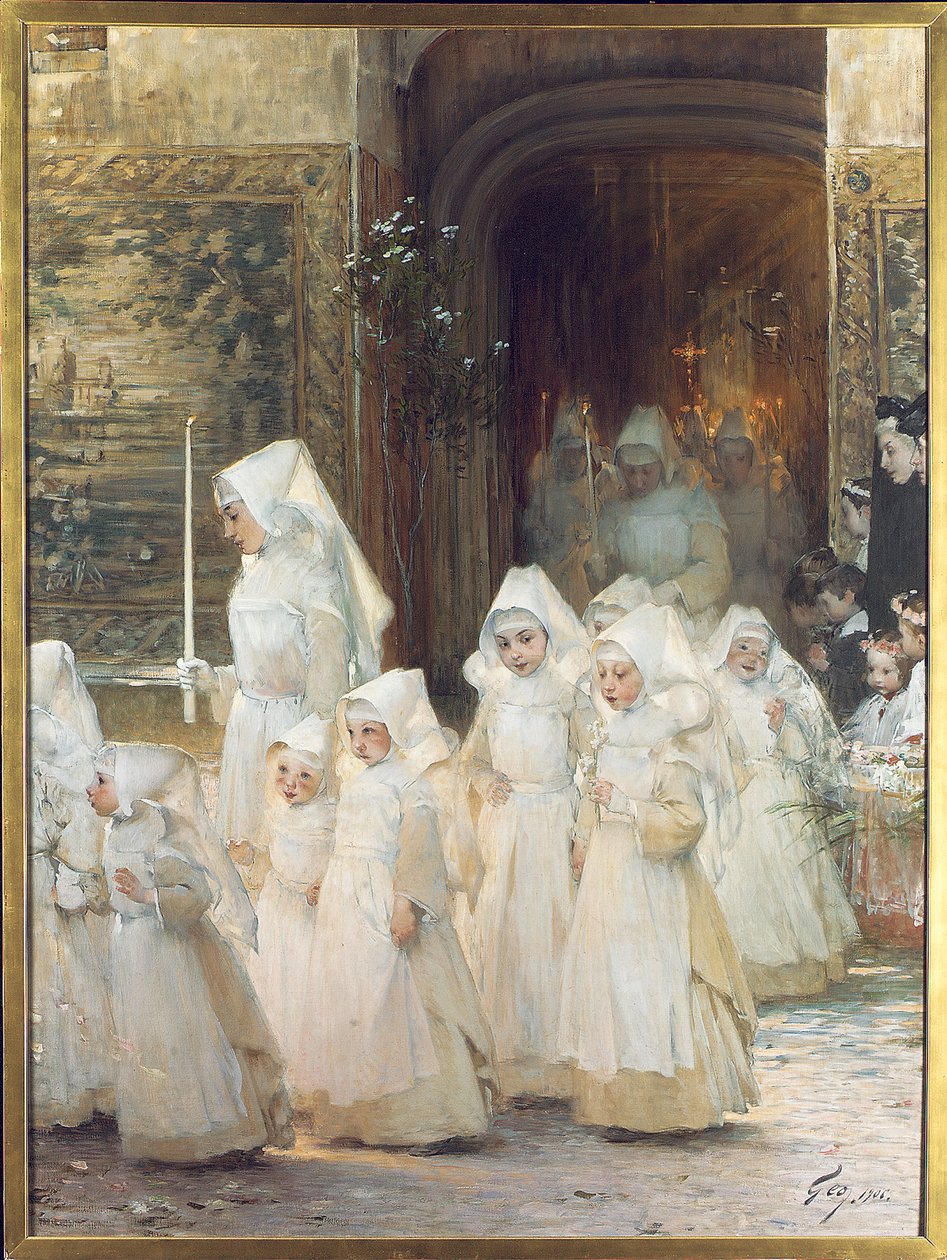 Procession of Young Girls on Confirmation Day, L