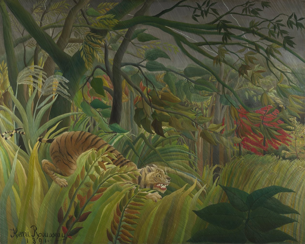 Surprised!, 1891 by Henri Julien Félix Rousseau