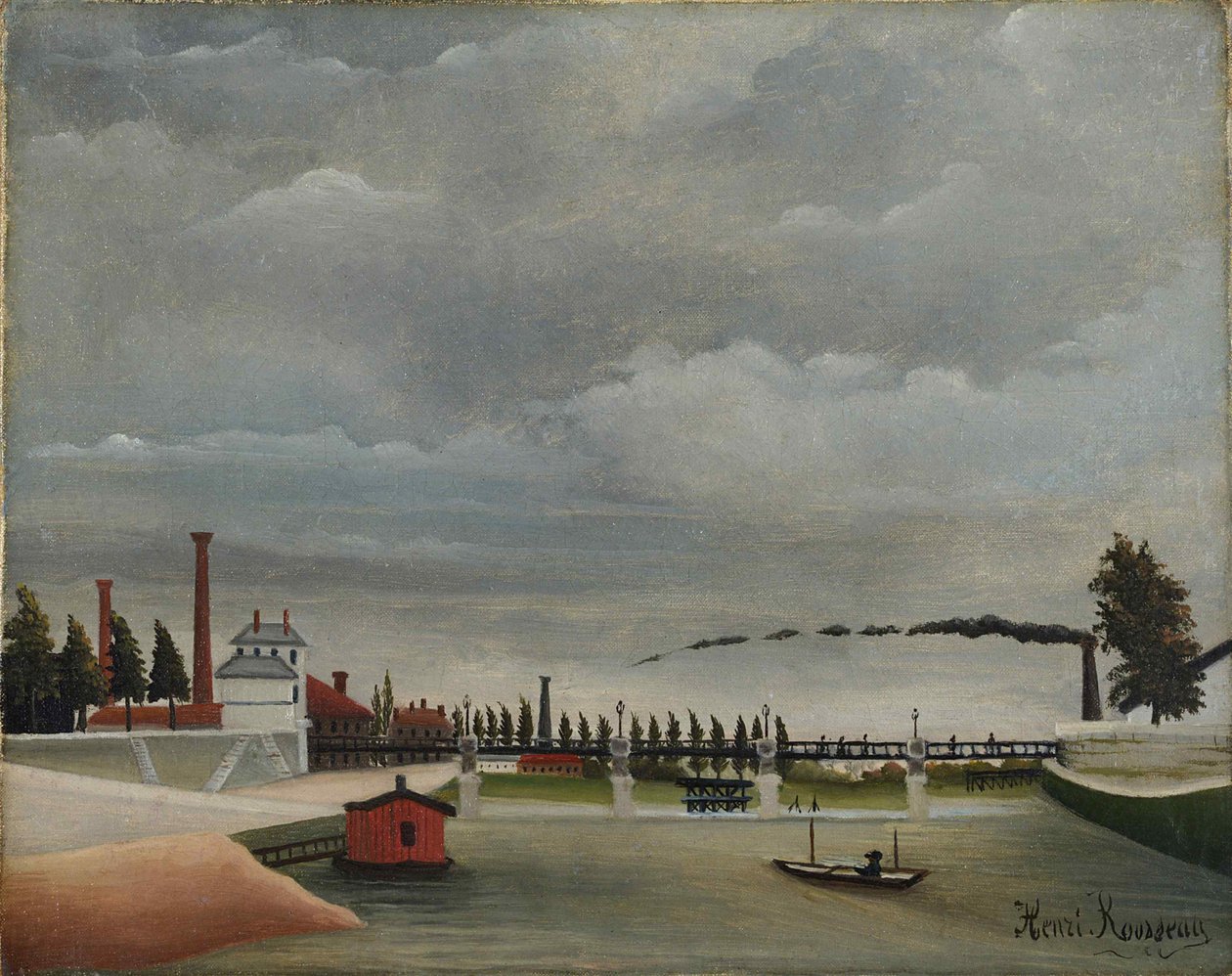 View of the Footbridge at Passy by Henri Julien Félix Rousseau