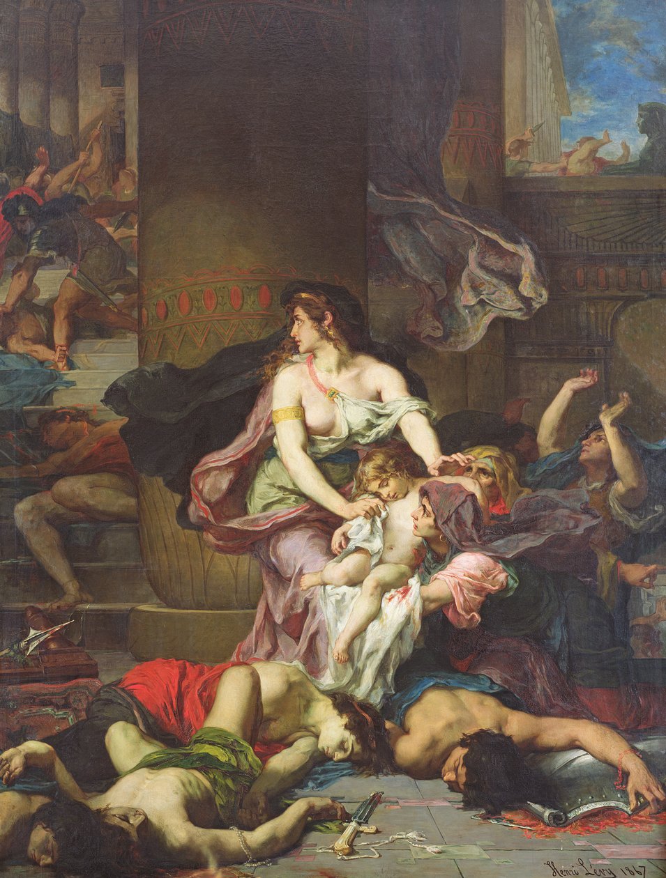 Joash Saved from the Massacre of the Royal Family by Henri Leopold Levy