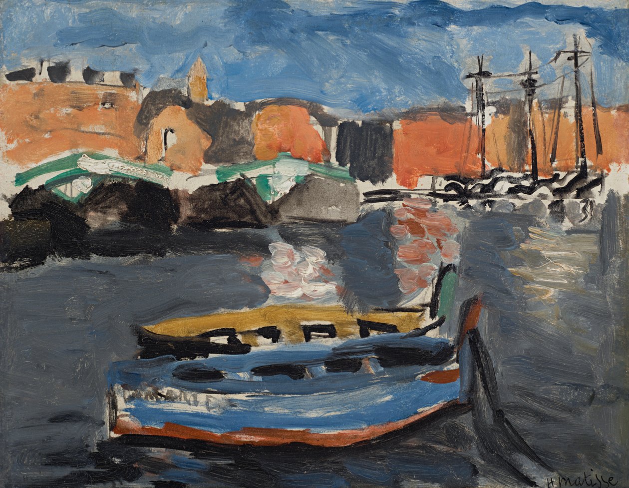 Camouflaged Boat at the Port of Marseille by Henri Matisse