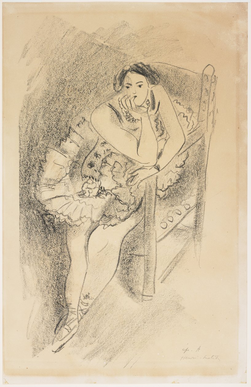 Dancer in Wooden Armchair by Henri Matisse