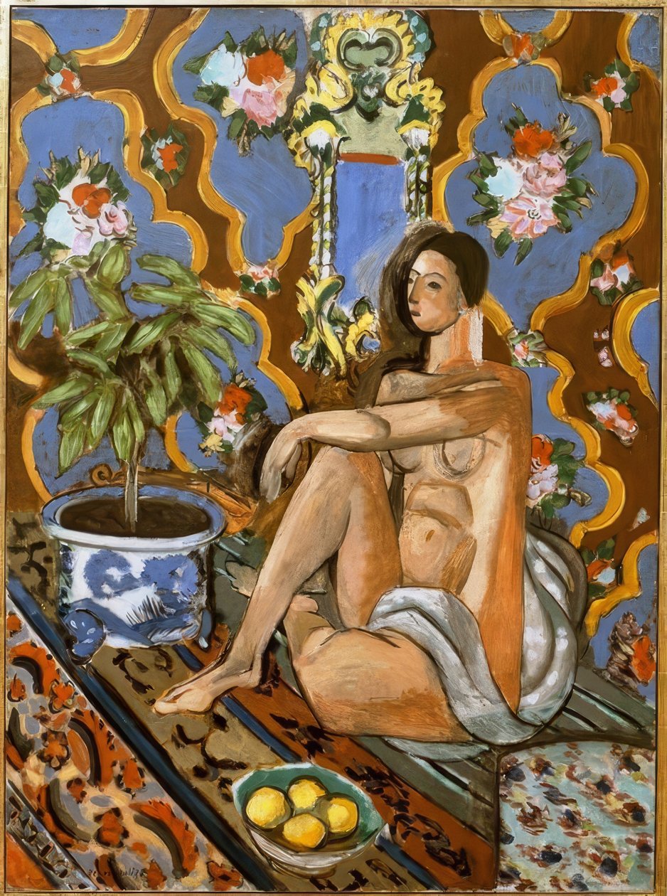 Decorative Figure on an Ornamental Background by Henri Matisse