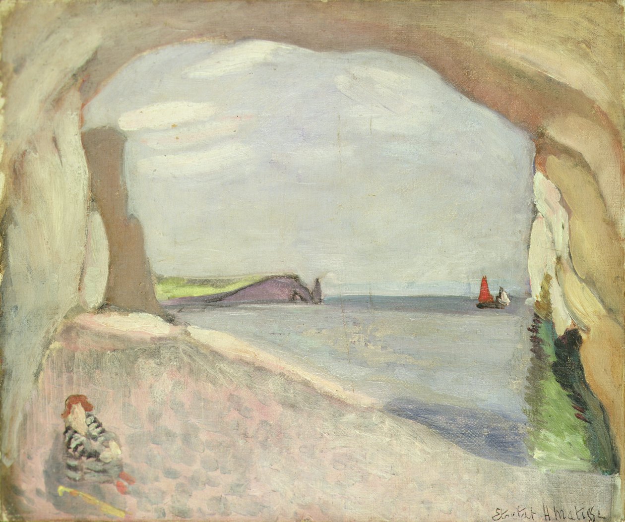 Etretat, the Red Sail by Henri Matisse