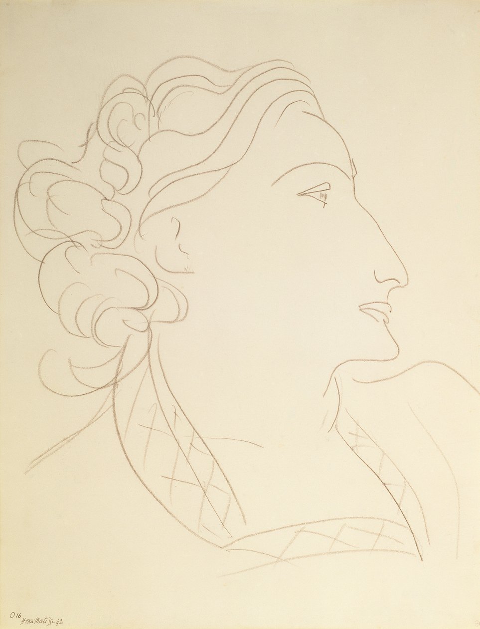 Female Profile (Portrait of L.N. Delektorskaya) by Henri Matisse