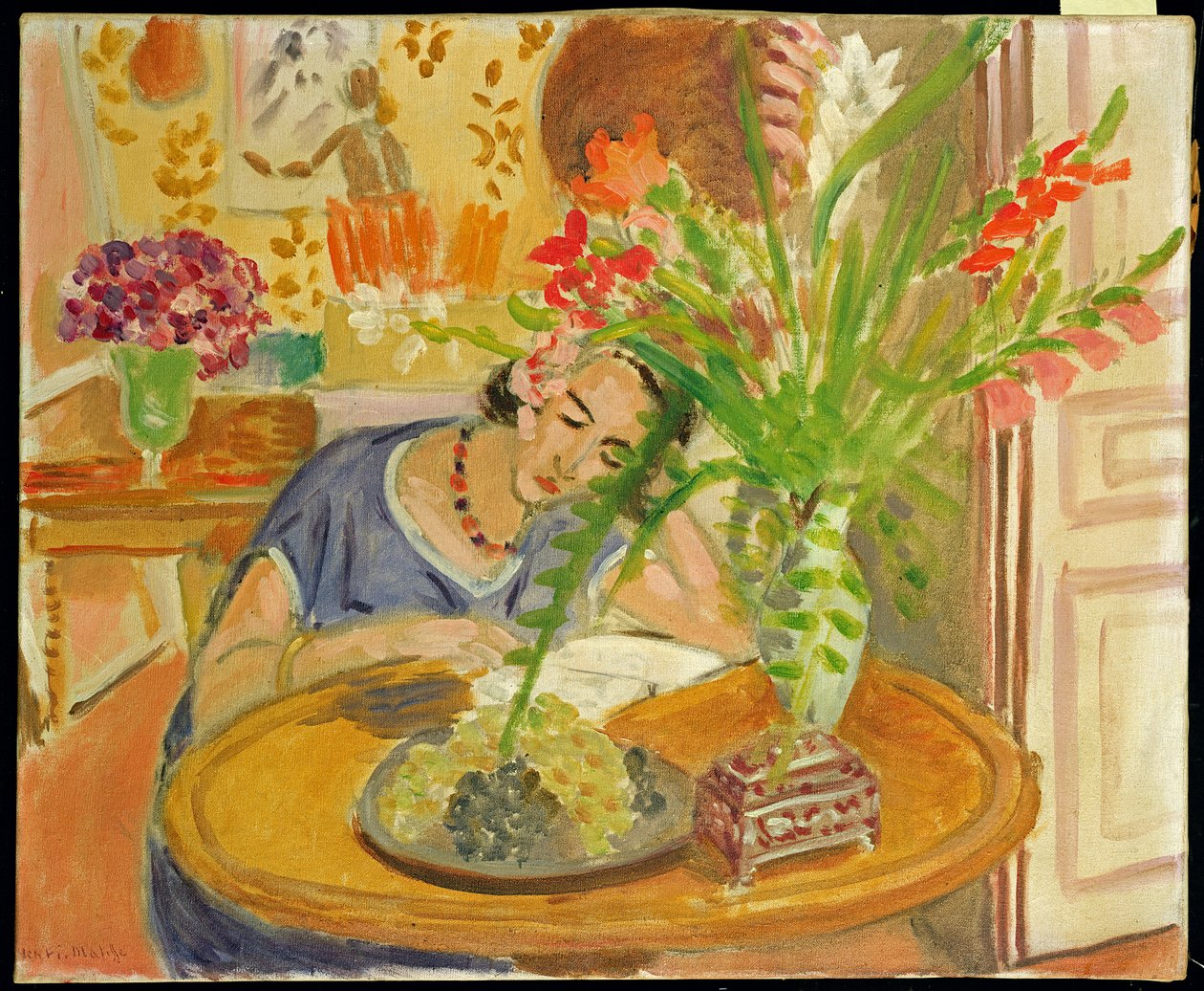 Woman with Gladioli by Henri Matisse