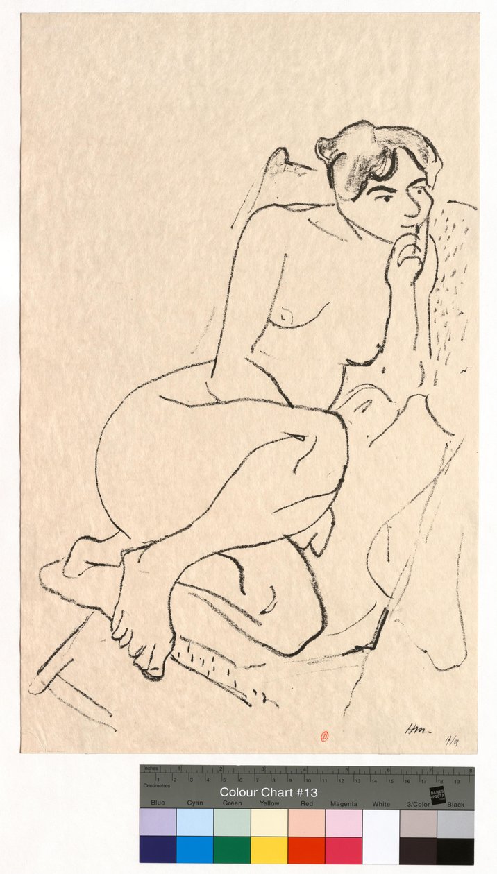 Pensive Figure in a Folding Chair by Henri Matisse