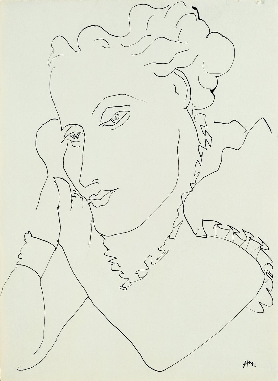 Head of a Woman, Hands Against Her Cheek by Henri Matisse