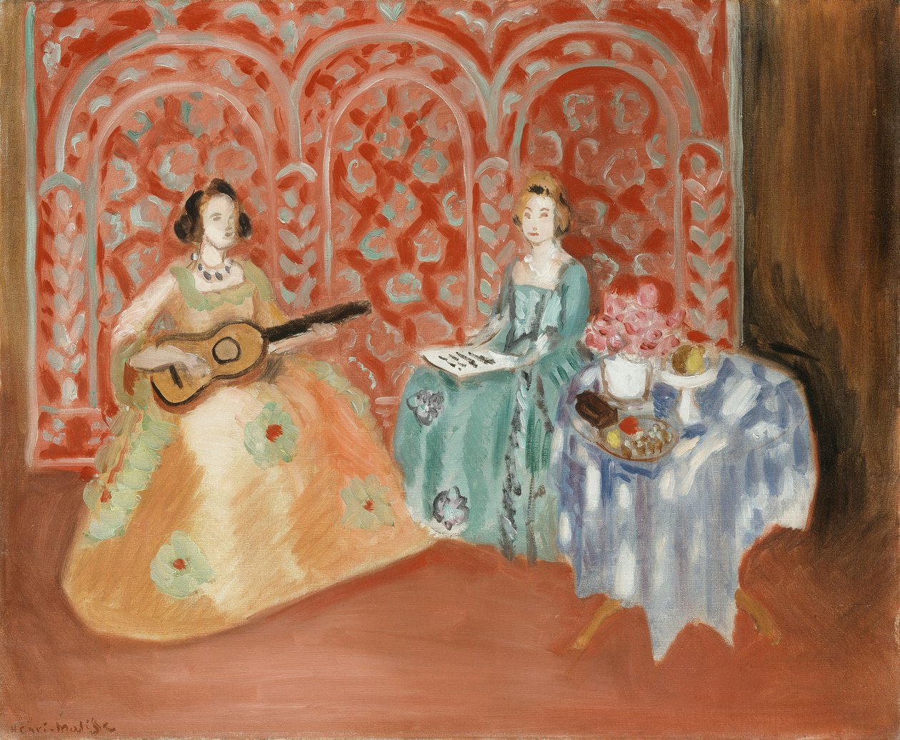Interior - Two Figures (Musicians) by Henri Matisse
