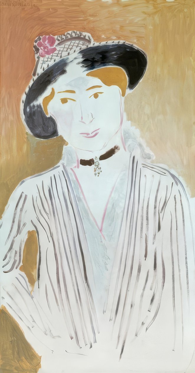 The Striped Jacket, or Young Girl with Basket Hat by Henri Matisse