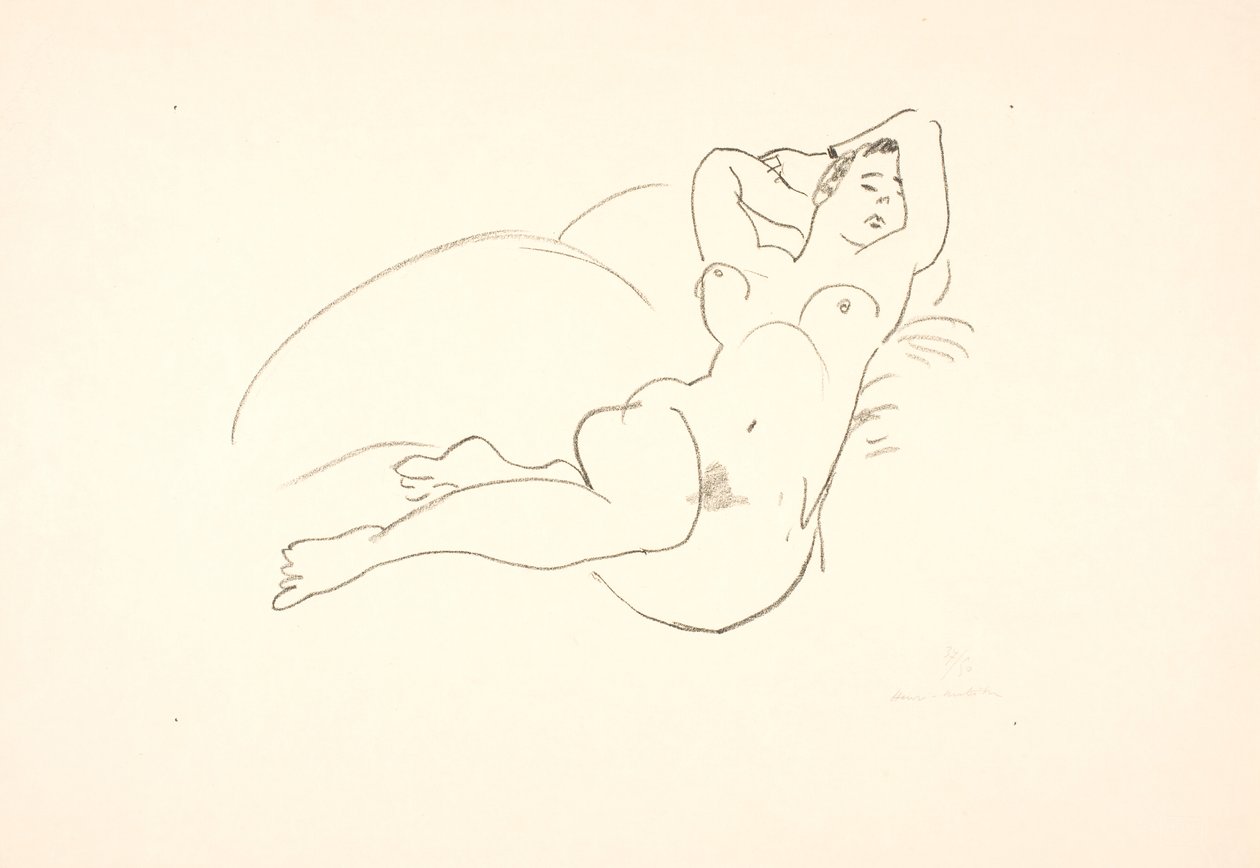 Reclining Female Nude Model by Henri Matisse