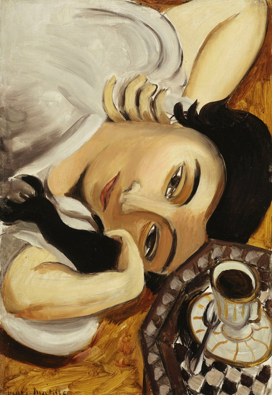 Lorette with a Cup of Coffee by Henri Matisse