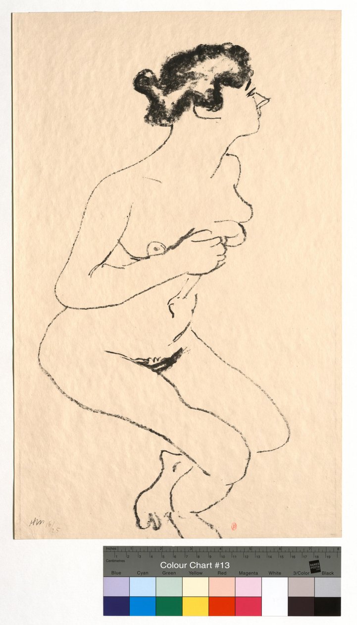 Crouching Nude, Profile with Black Hair by Henri Matisse