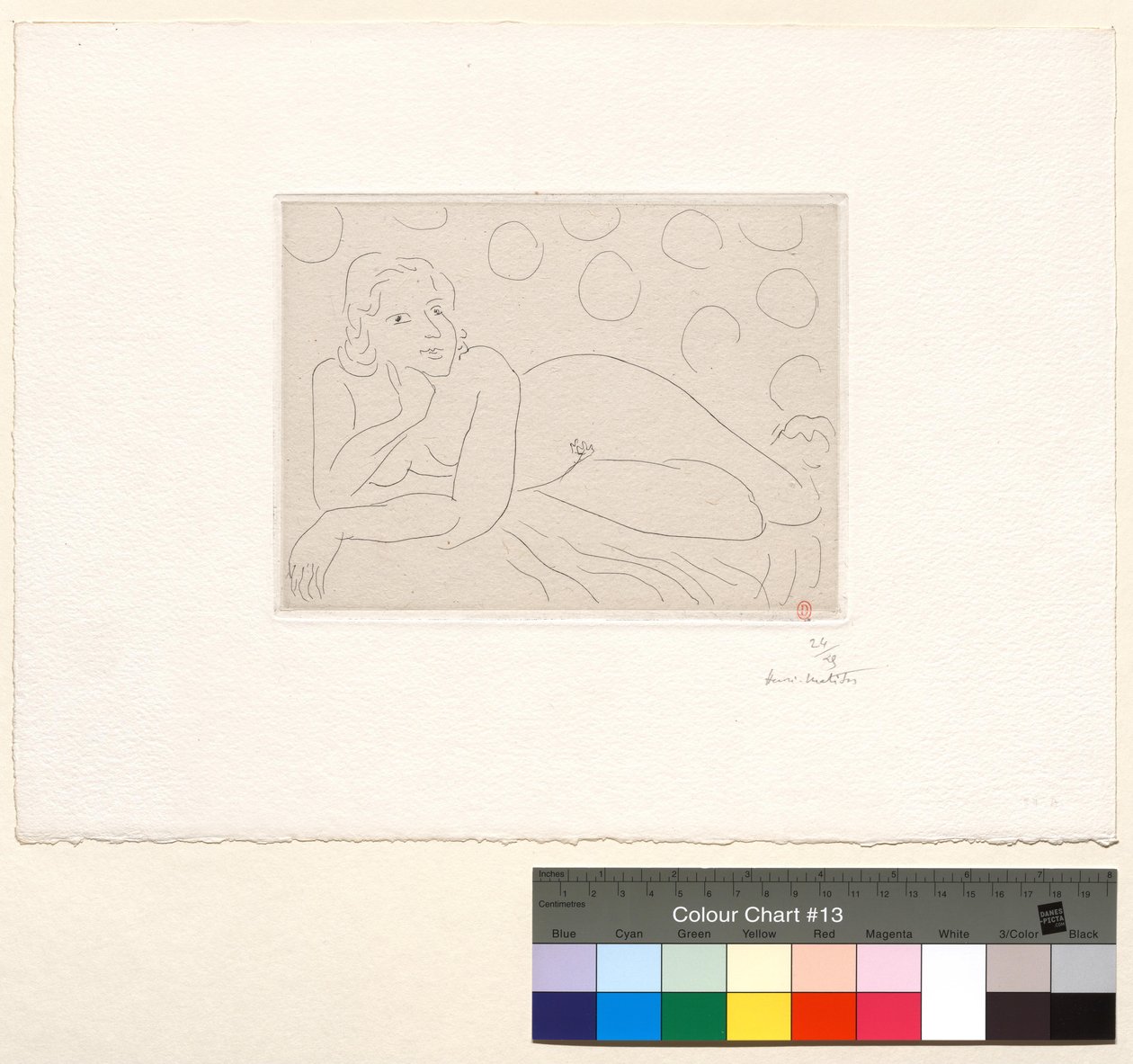 Reclining Nude on a Background with Circular Motifs by Henri Matisse