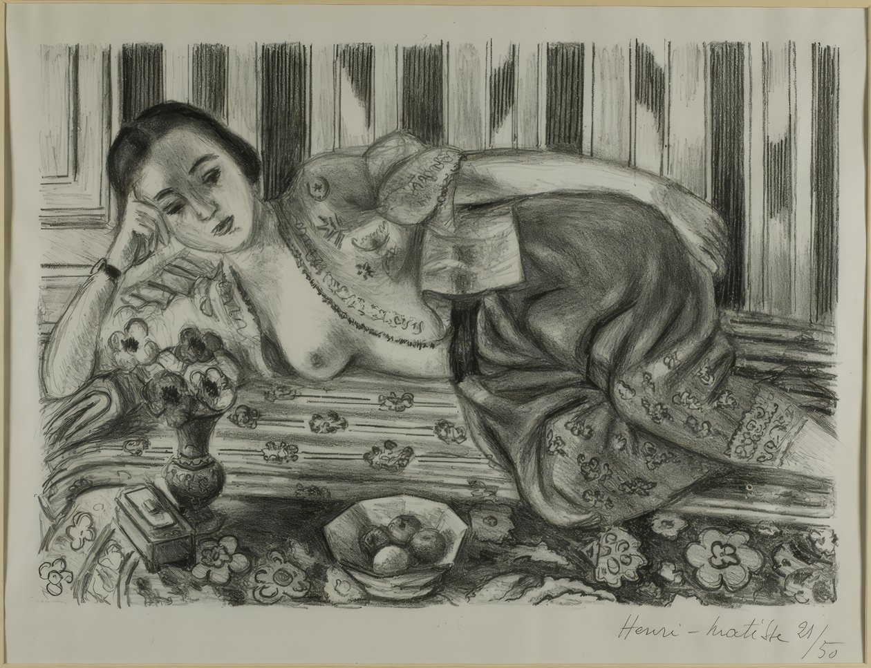 Odalisque in Red Satin Pantaloons by Henri Matisse