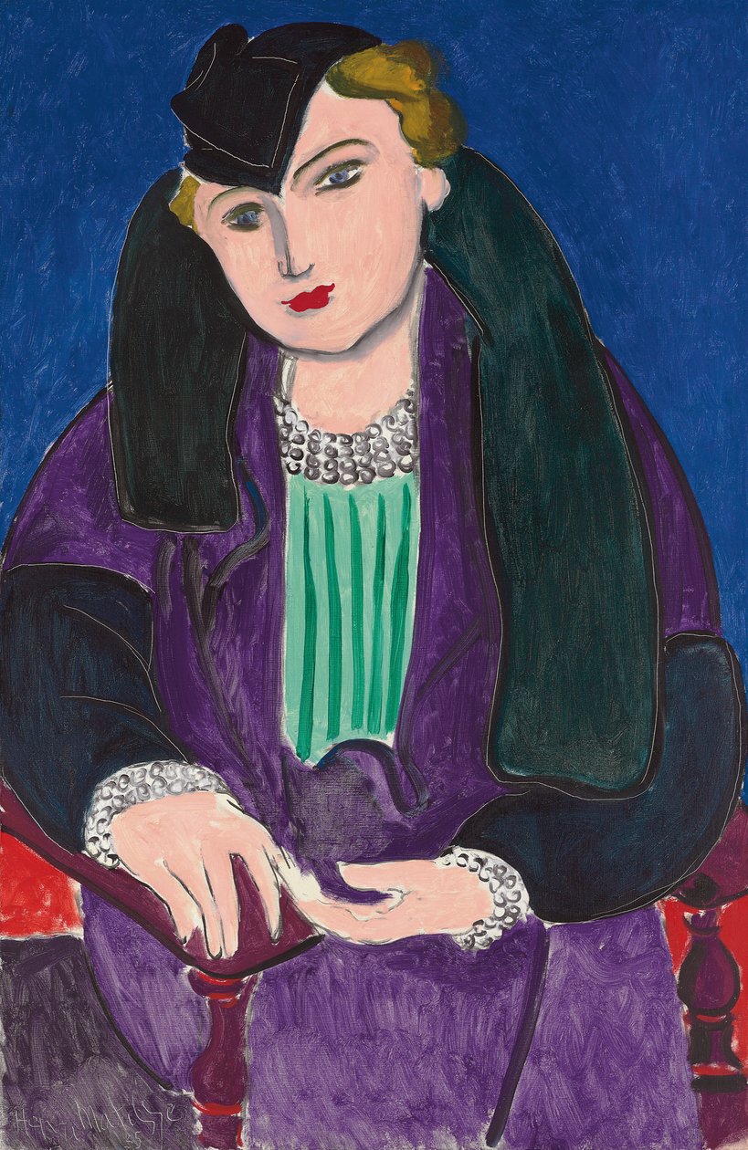 Portrait with a Blue Coat by Henri Matisse