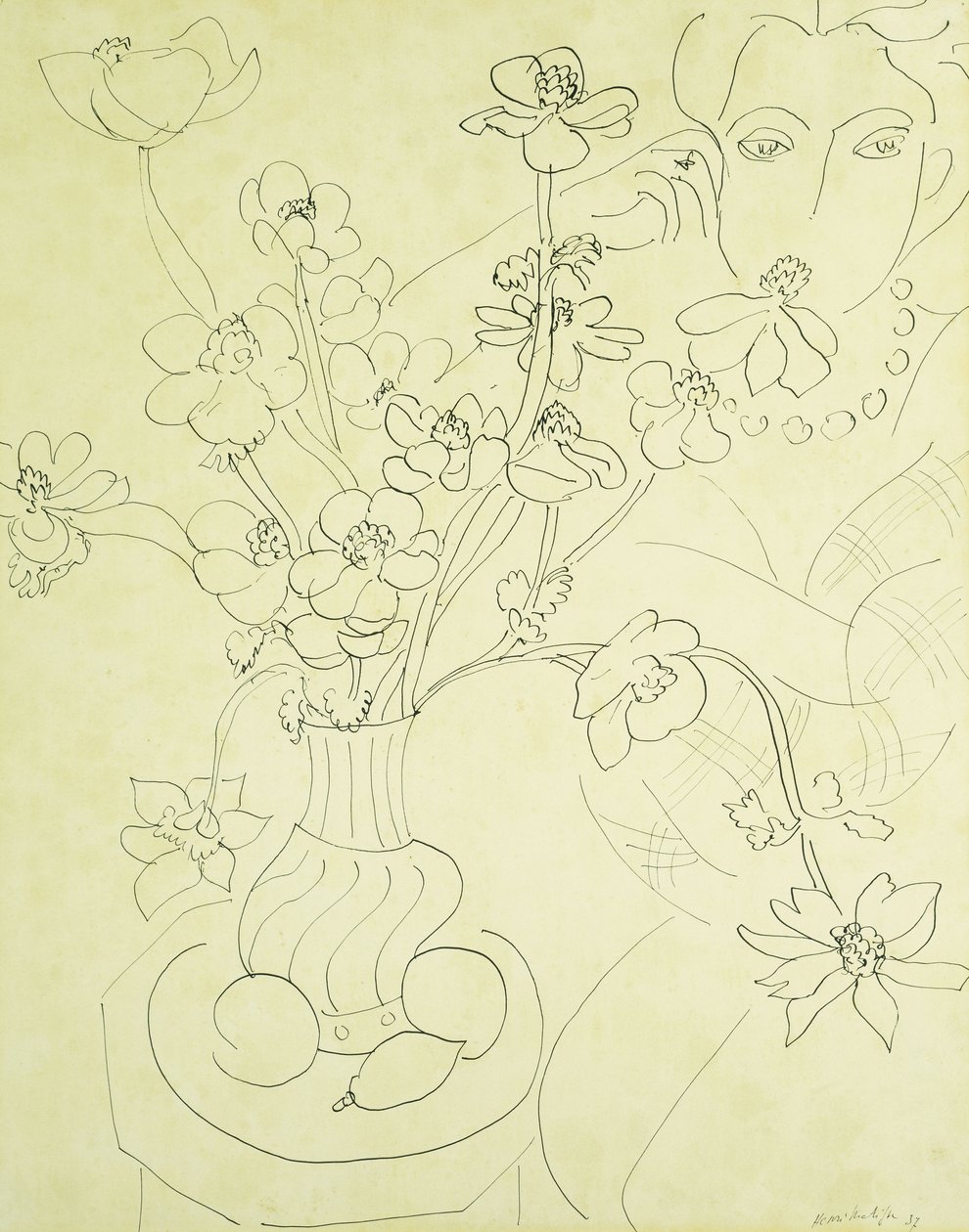 Study for Anemones and Woman, Harmony in Blue by Henri Matisse