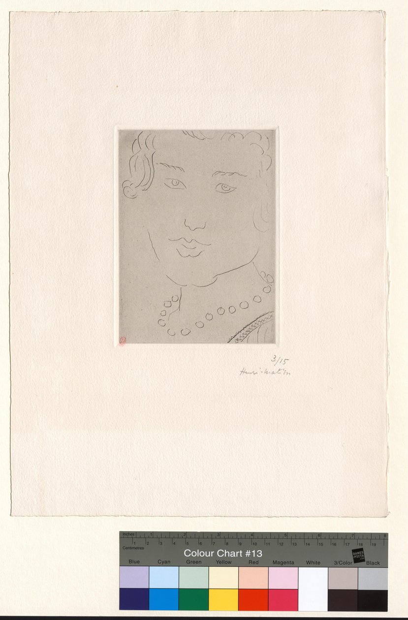 Face with Pearl Necklace by Henri Matisse