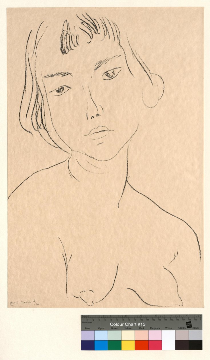 Face Slightly Tilted to the Left by Henri Matisse