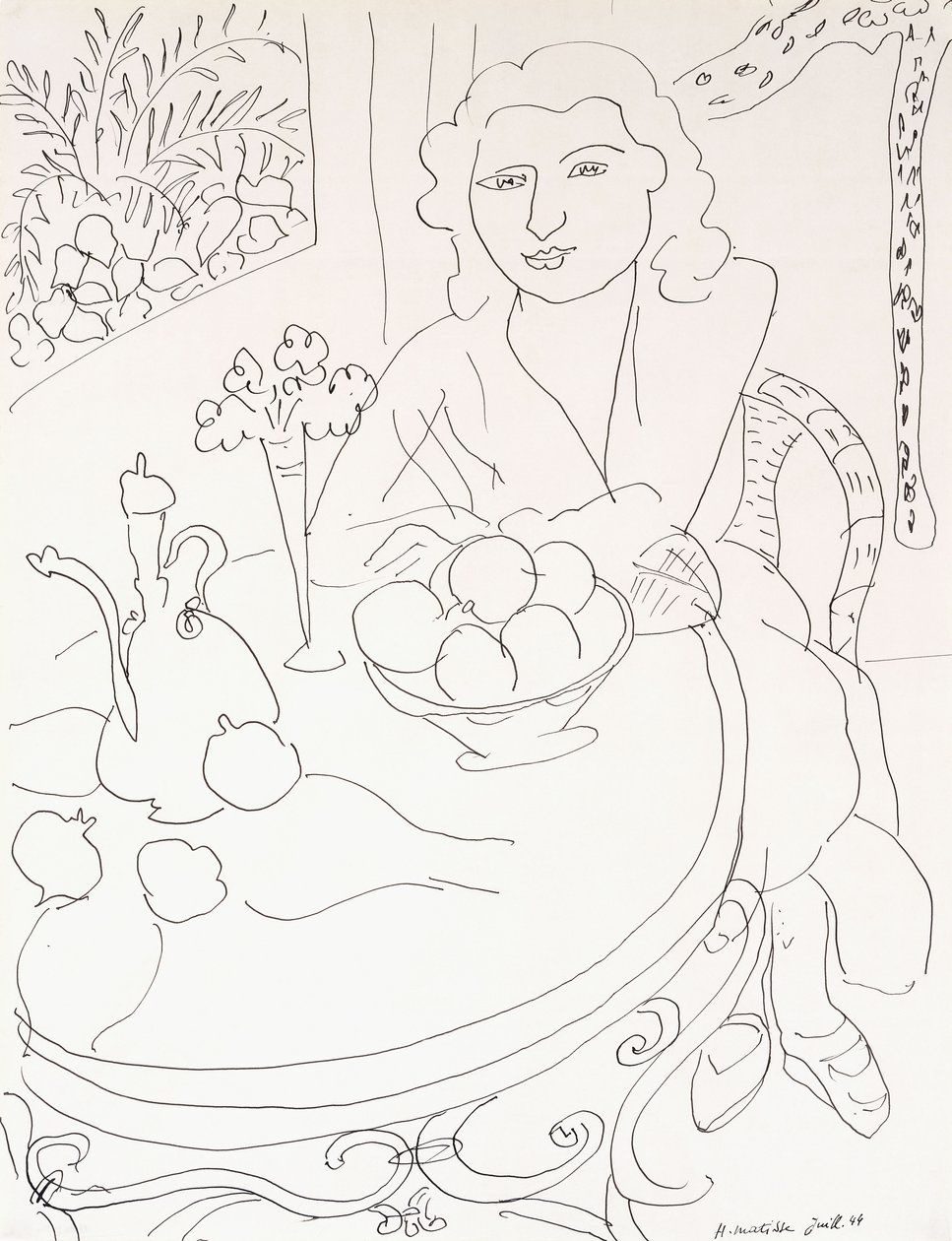 Young Woman at the Table by Henri Matisse